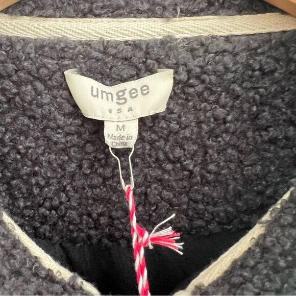 NWT UMGEE Teddy Vest Full Zip Jacket Fleece Gray Womens Medium Lined , Pockets! - Picture 8 of 11